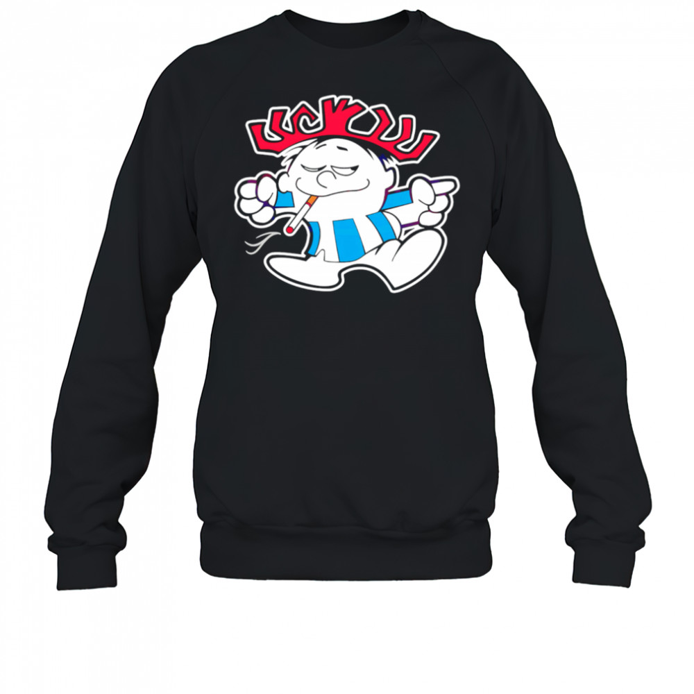 Cool Punch Mascot Smoking Meme Retro Cartoon shirt Sweatshirt