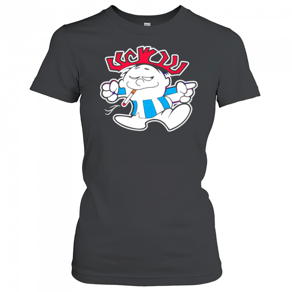 Cool Punch Mascot Smoking Meme Retro Cartoon shirt Women's T-shirt