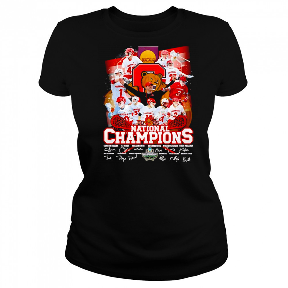 Cornell lacrosse 2025 National Champions signature shirt Women's T-shirt