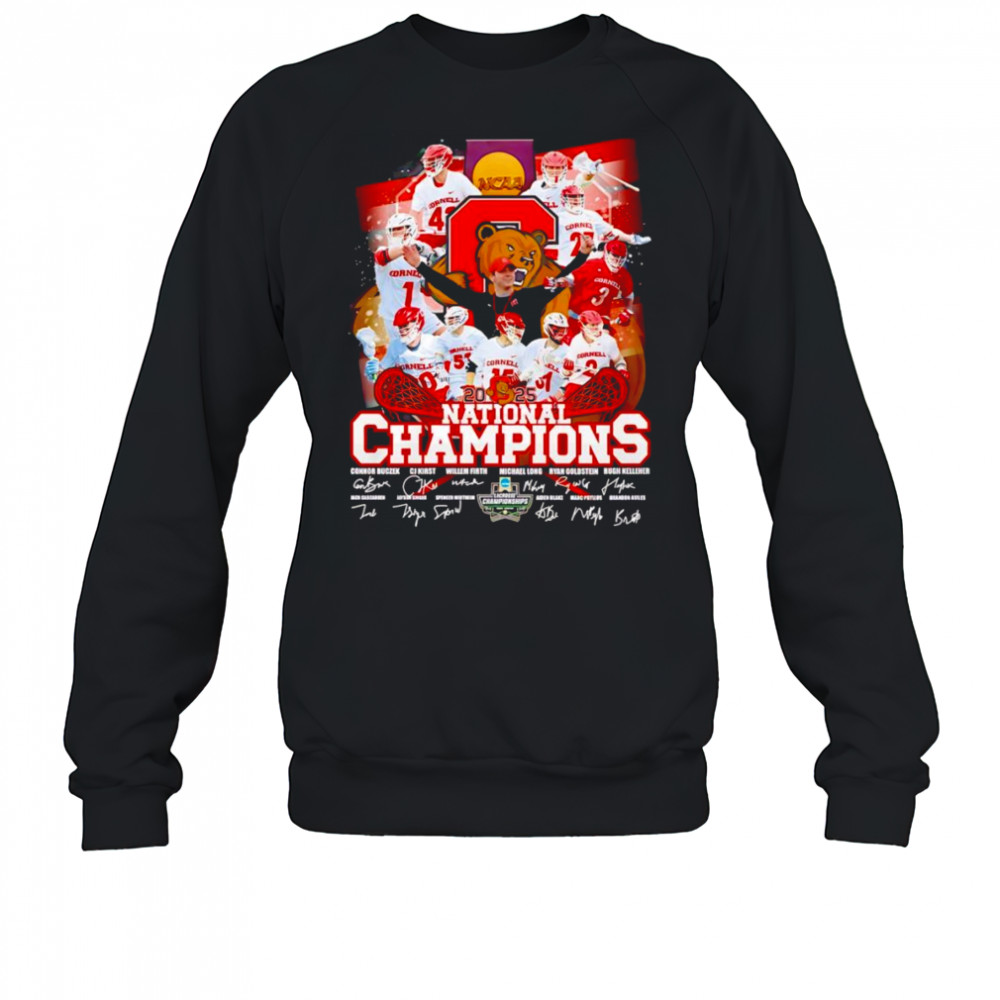 Cornell lacrosse 2025 National Champions signature shirt Sweatshirt