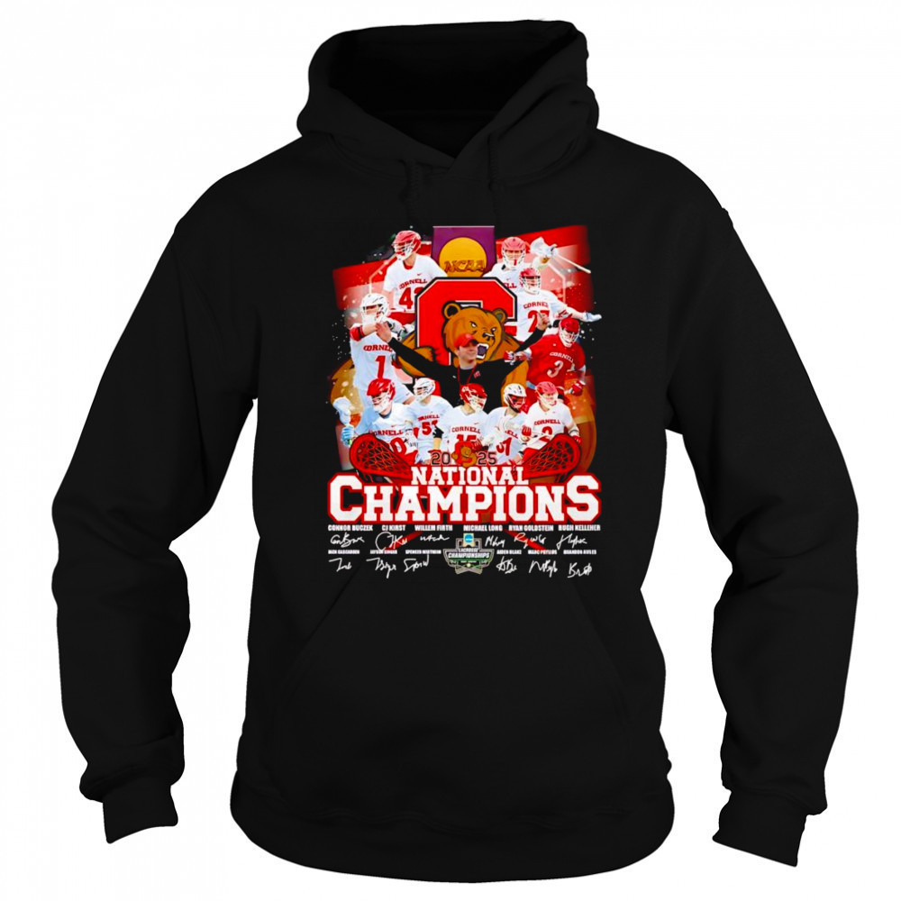 Cornell lacrosse 2025 National Champions signature shirt Sweatshirt