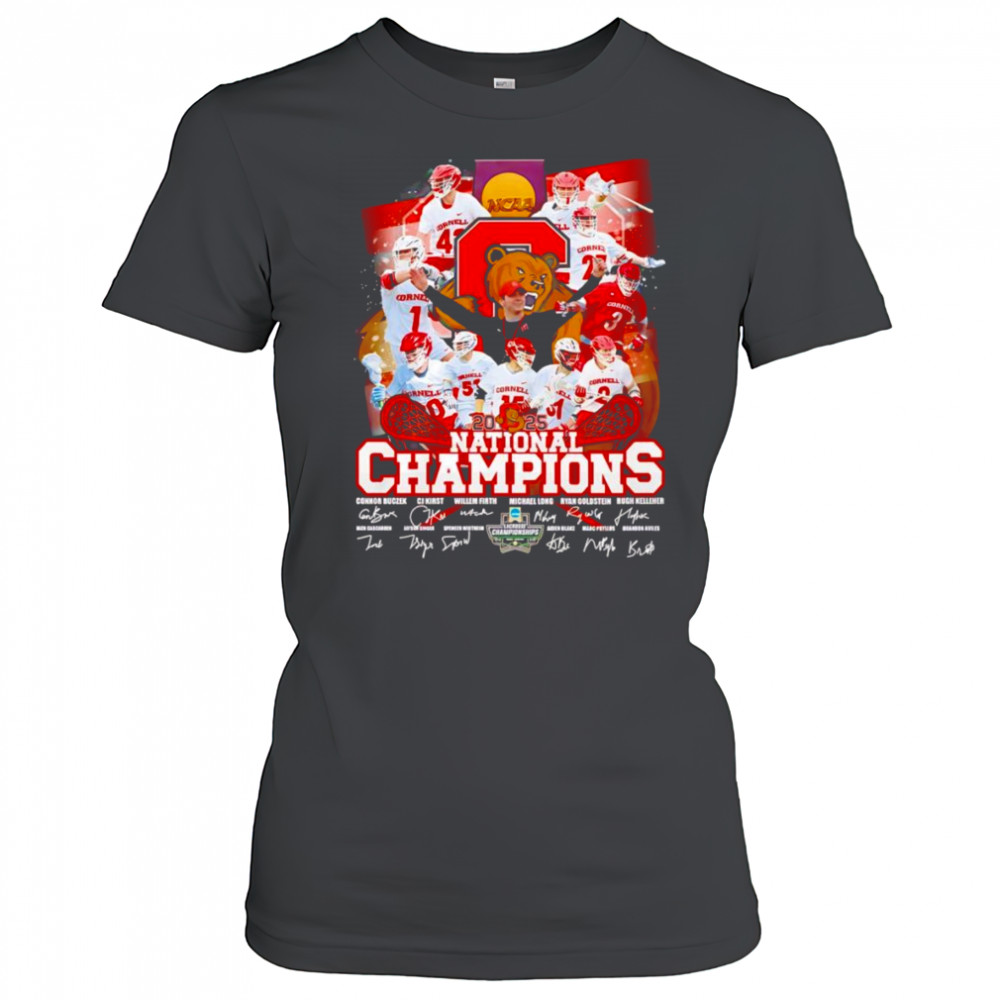Cornell lacrosse 2025 National Champions signature shirt Women's T-shirt