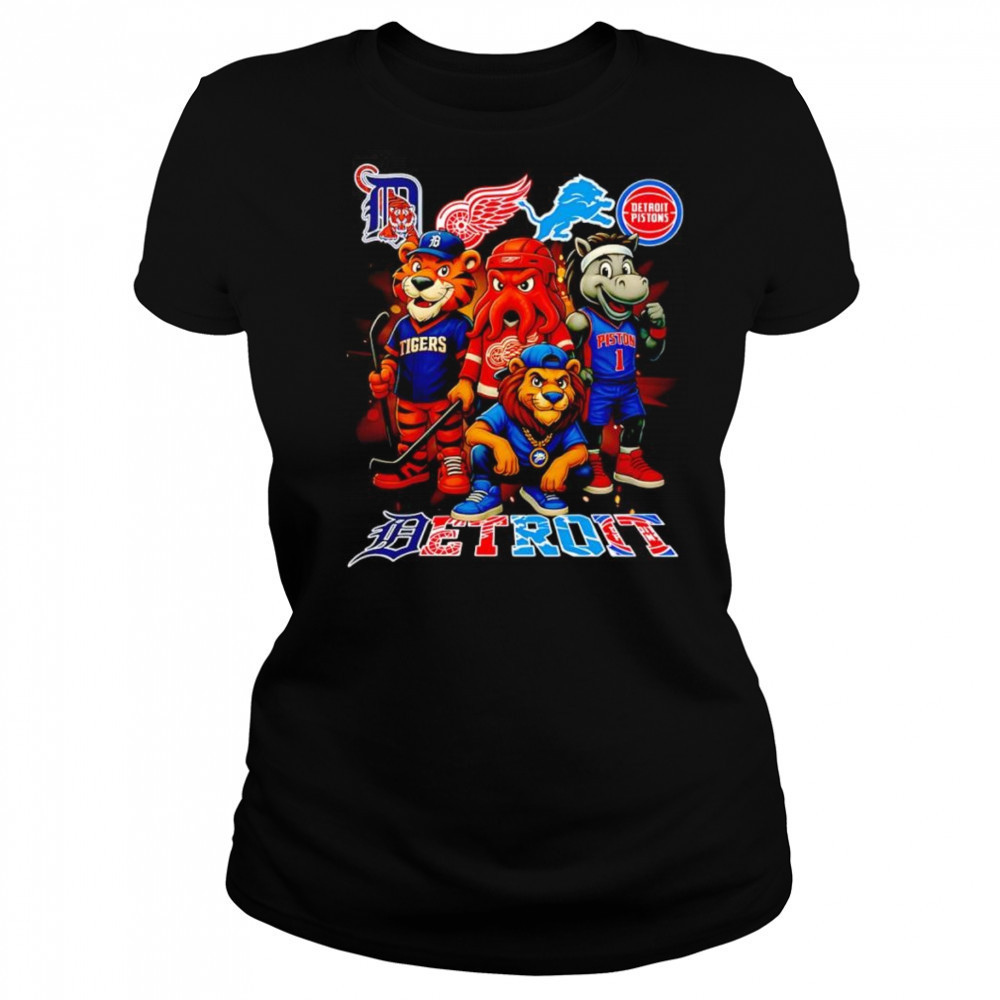 Detroit sports mascot pose shirt Women's T-shirt