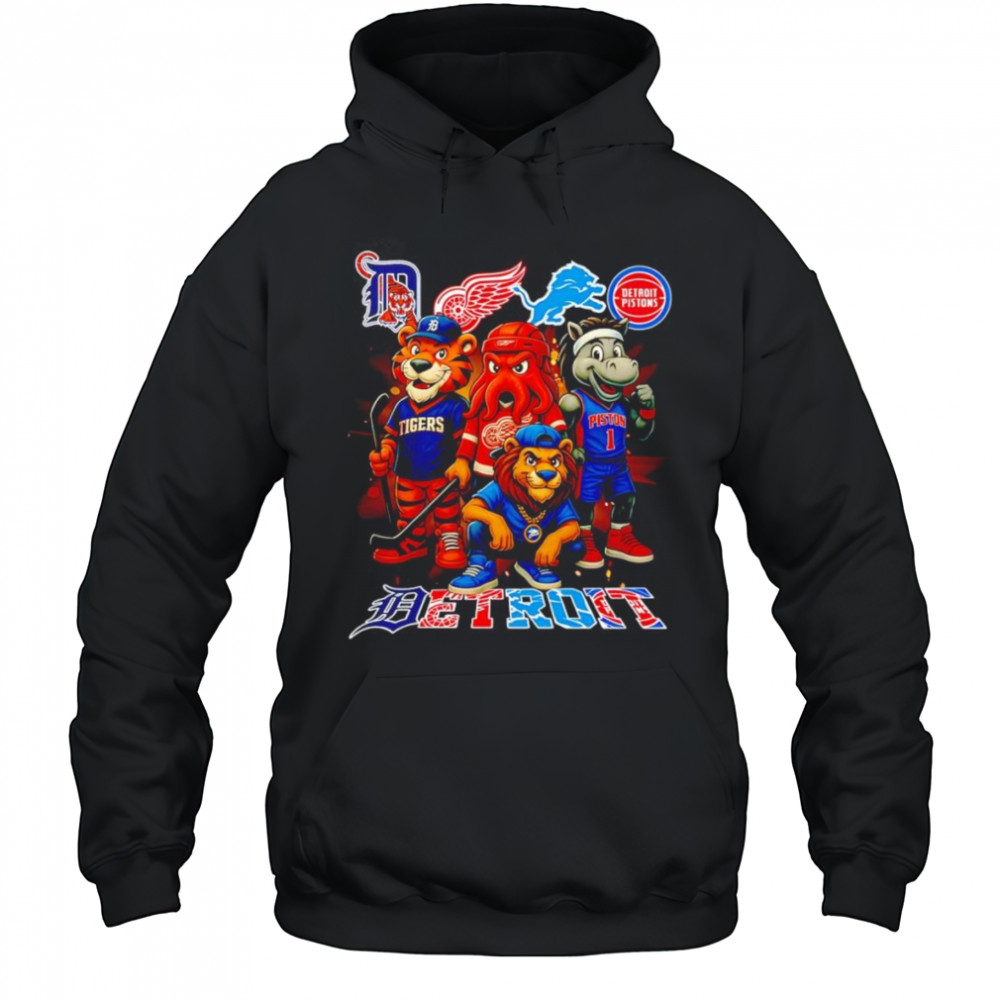 Detroit sports mascot pose shirt Hoodie