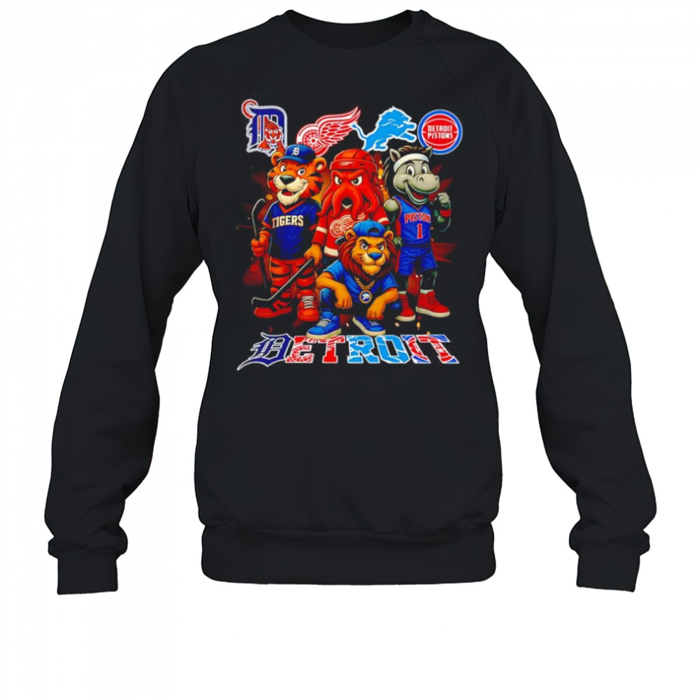 Detroit sports mascot pose shirt Sweatshirt