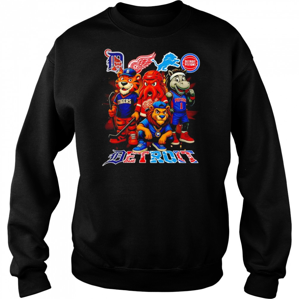 Detroit sports mascot pose shirt Hoodie