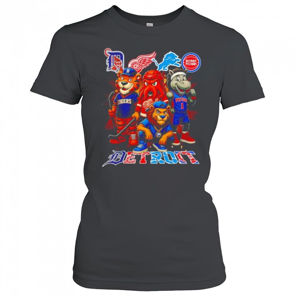 Detroit sports mascot pose shirt Women's T-shirt