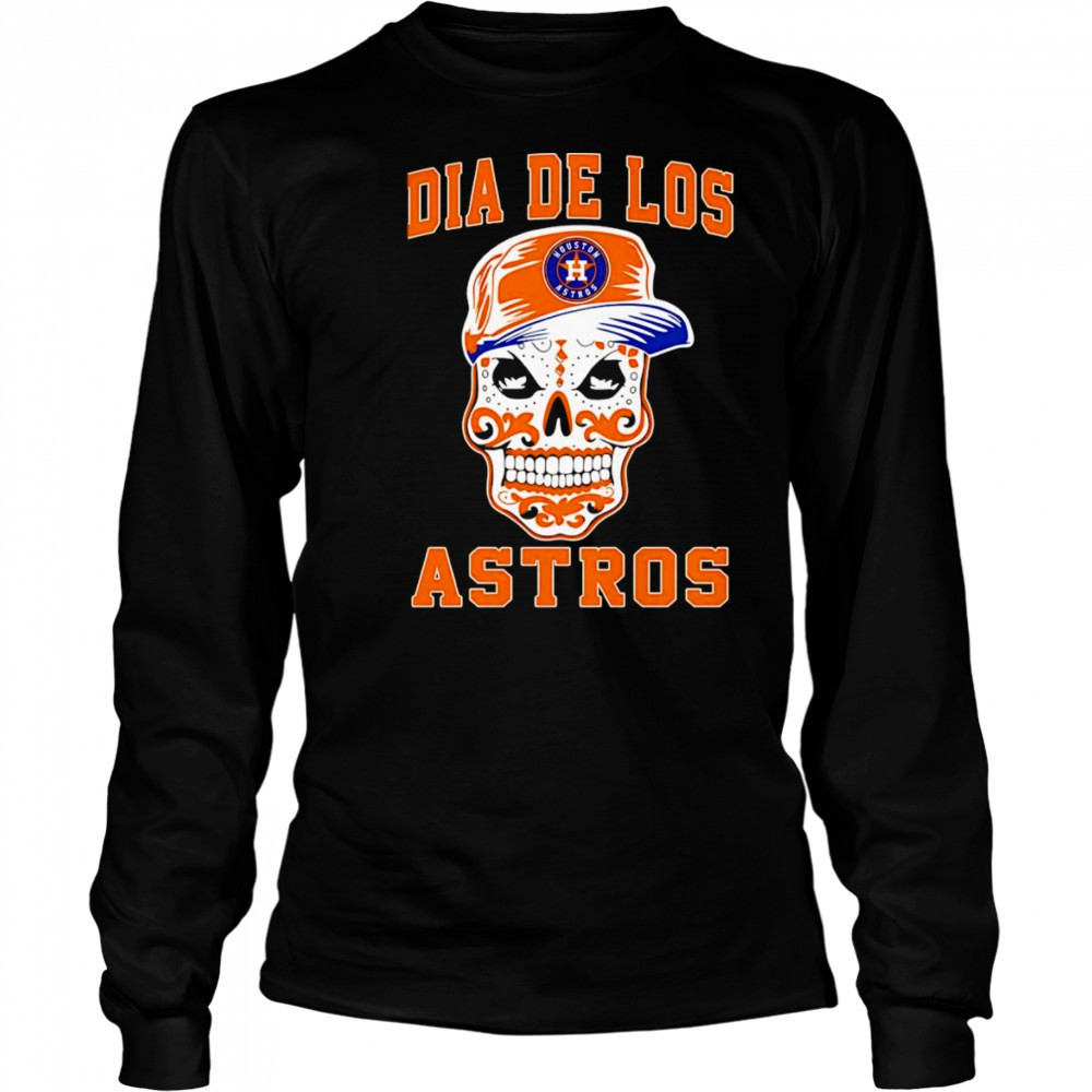 Dia de Los Astros sugar skull shirt Long Sleeved