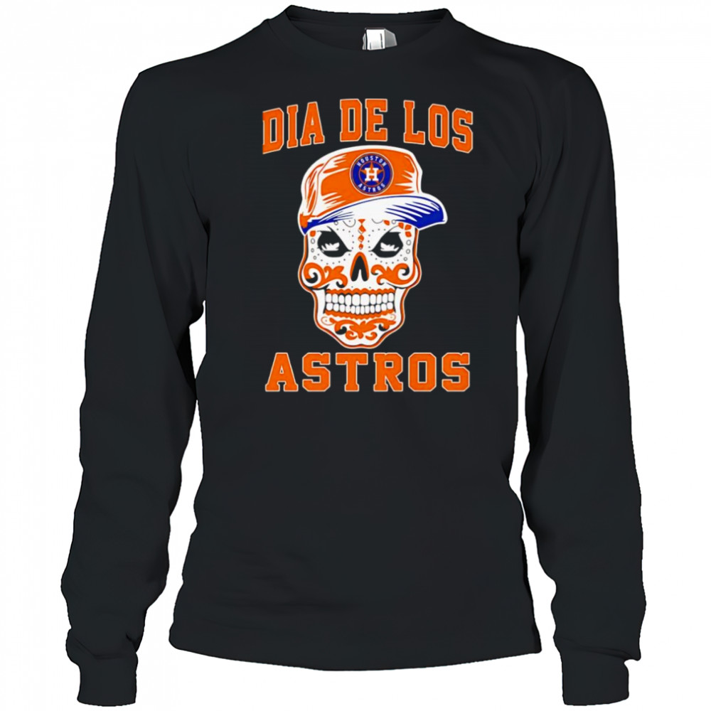 Dia de Los Astros sugar skull shirt Long Sleeved