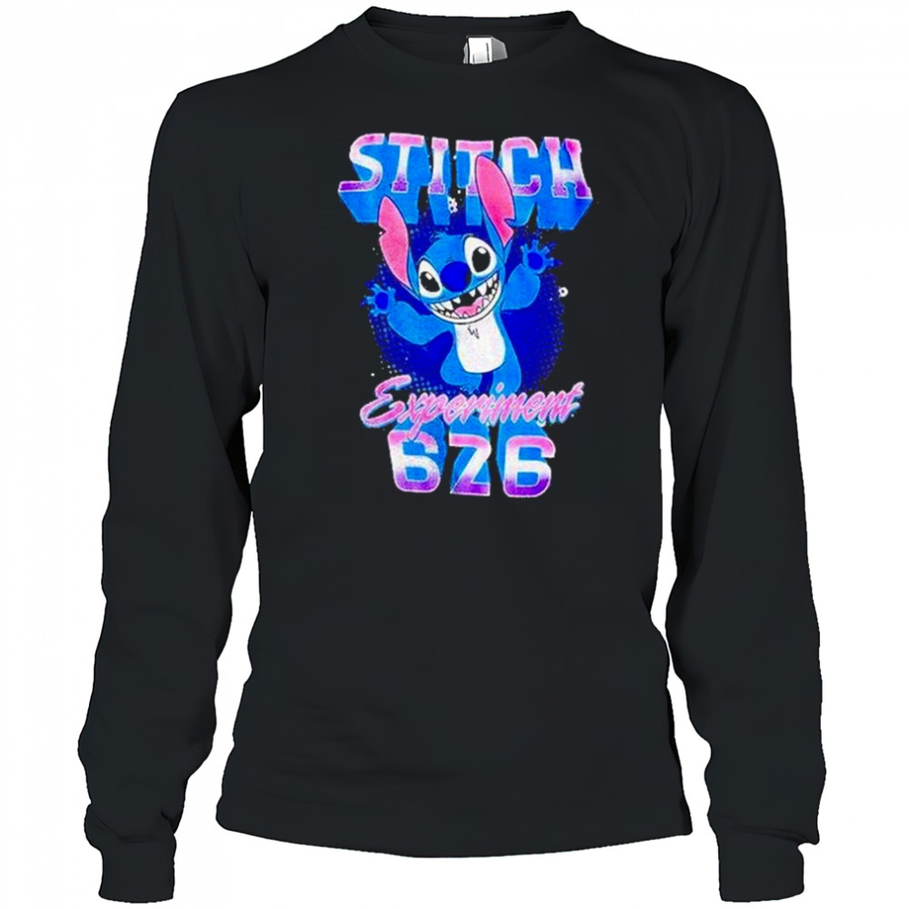 Disney Stitch Galaxy Glitter Shirt Long Sleeved