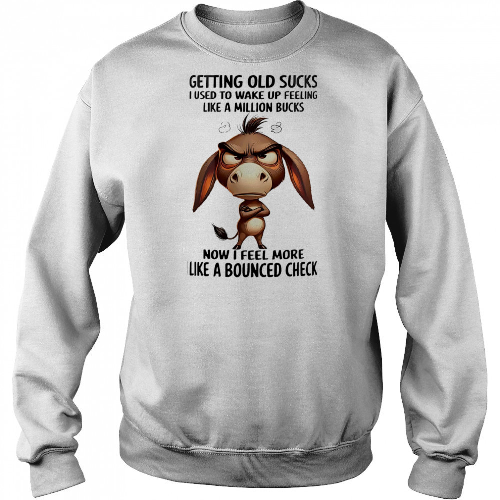 Donkey getting old sucks I used to wake up feeling like a million bucks shirt Hoodie