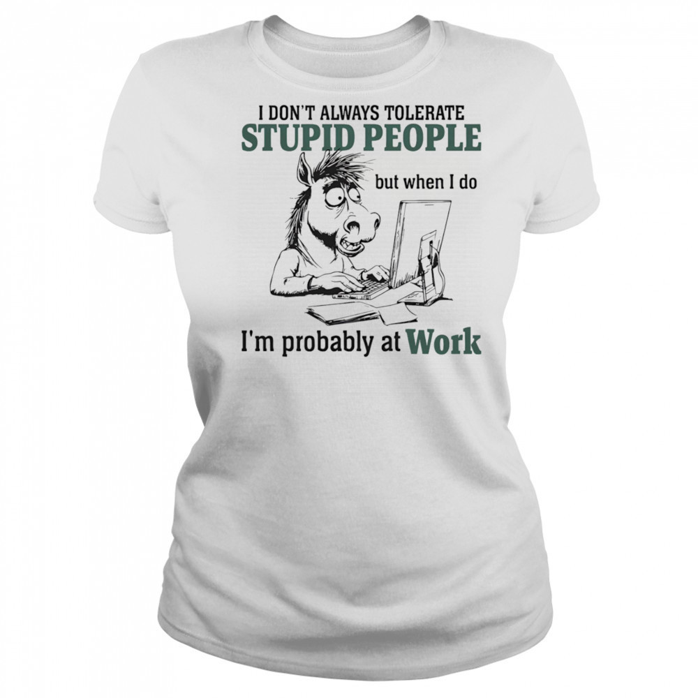 Donkey I don’t always tolerate stupid people but when I do I’m probably at work shirt Women's T-shirt