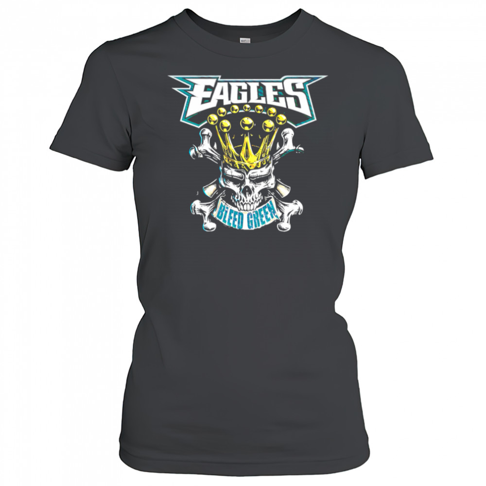 Eagles Bleed Green King Skull shirt Women's T-shirt