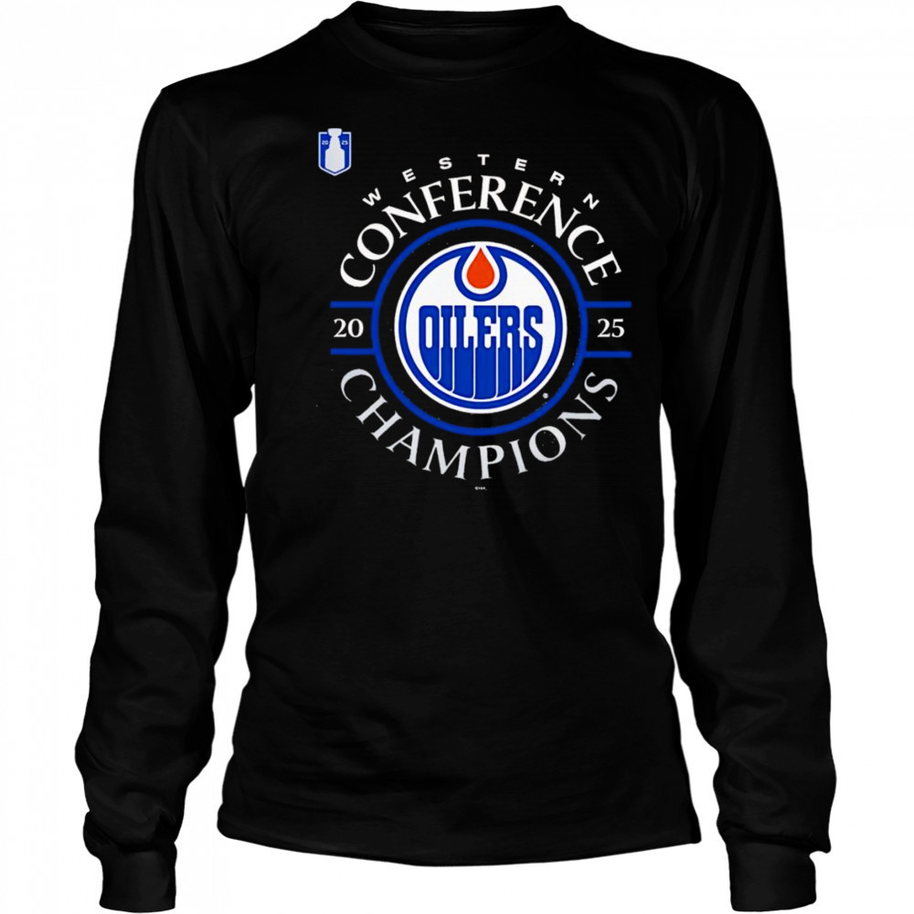 Edmonton Oilers 2025 Western Conference Champions logo shirt Long Sleeved