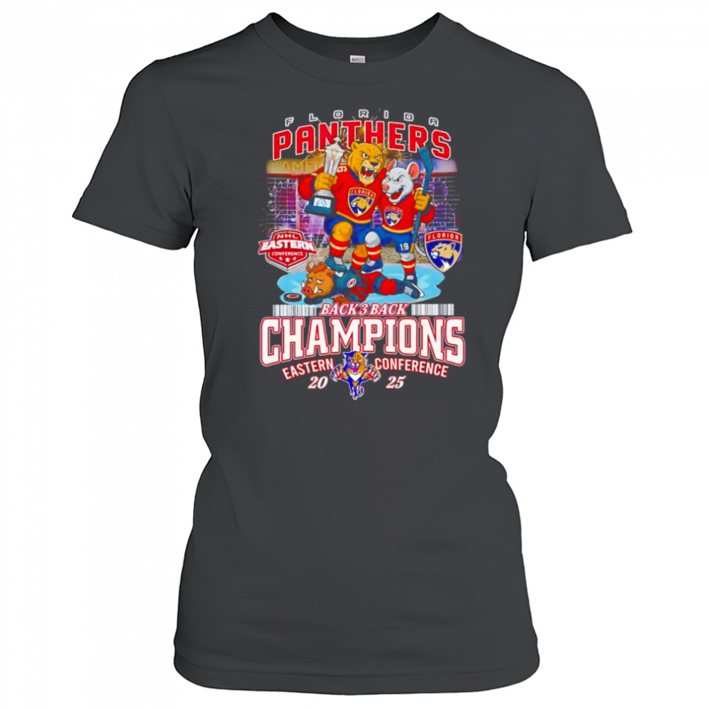 Florida Panthers back 3 back Champions Eastern Conference 2025 mascot shirt Women's T-shirt