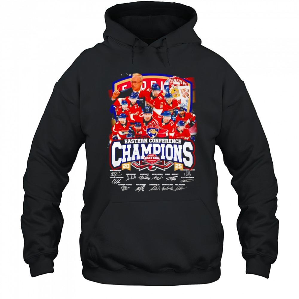 Florida Panthers Eastern Conference Champions 2025 signature shirt Hoodie