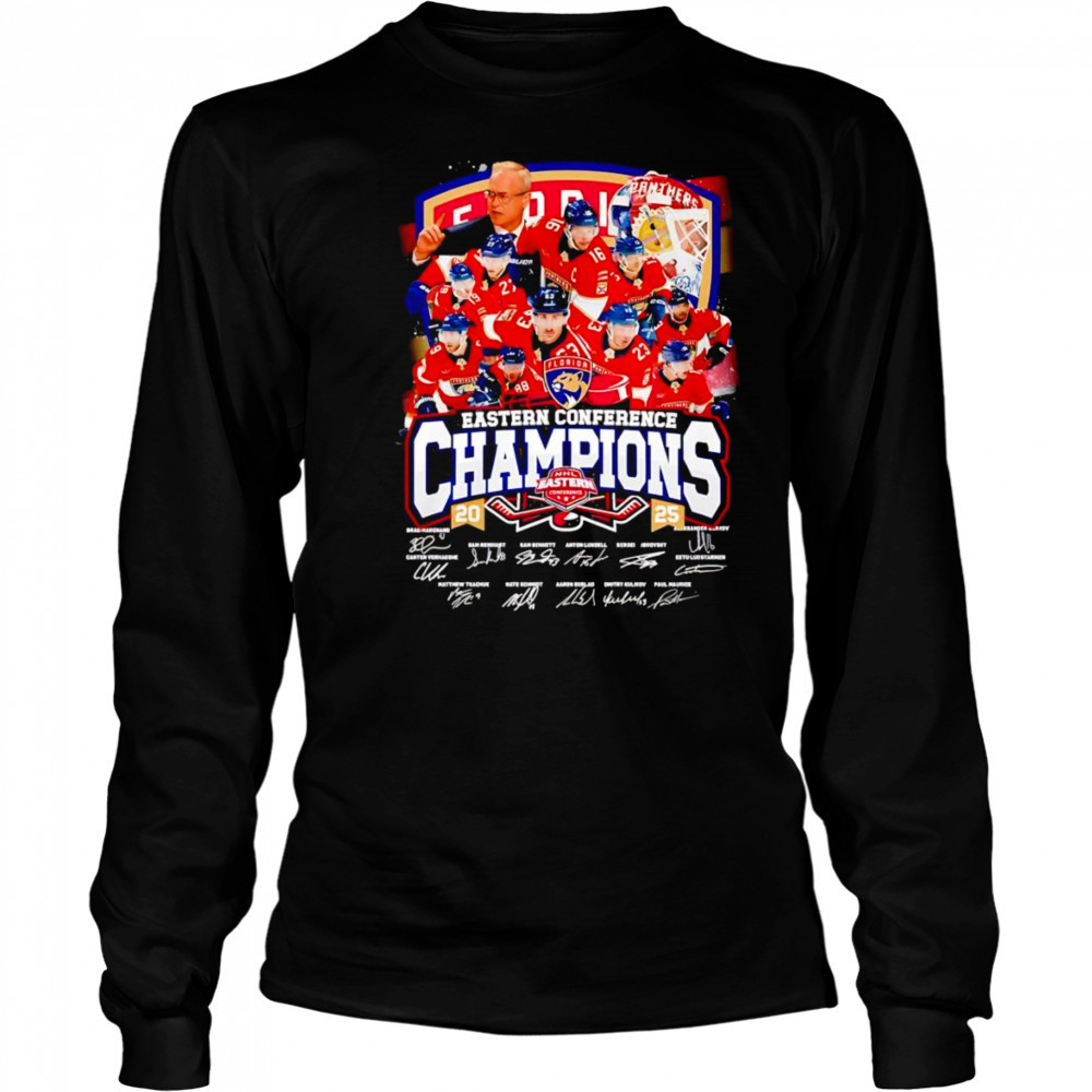 Florida Panthers Eastern Conference Champions 2025 signature shirt Long Sleeved