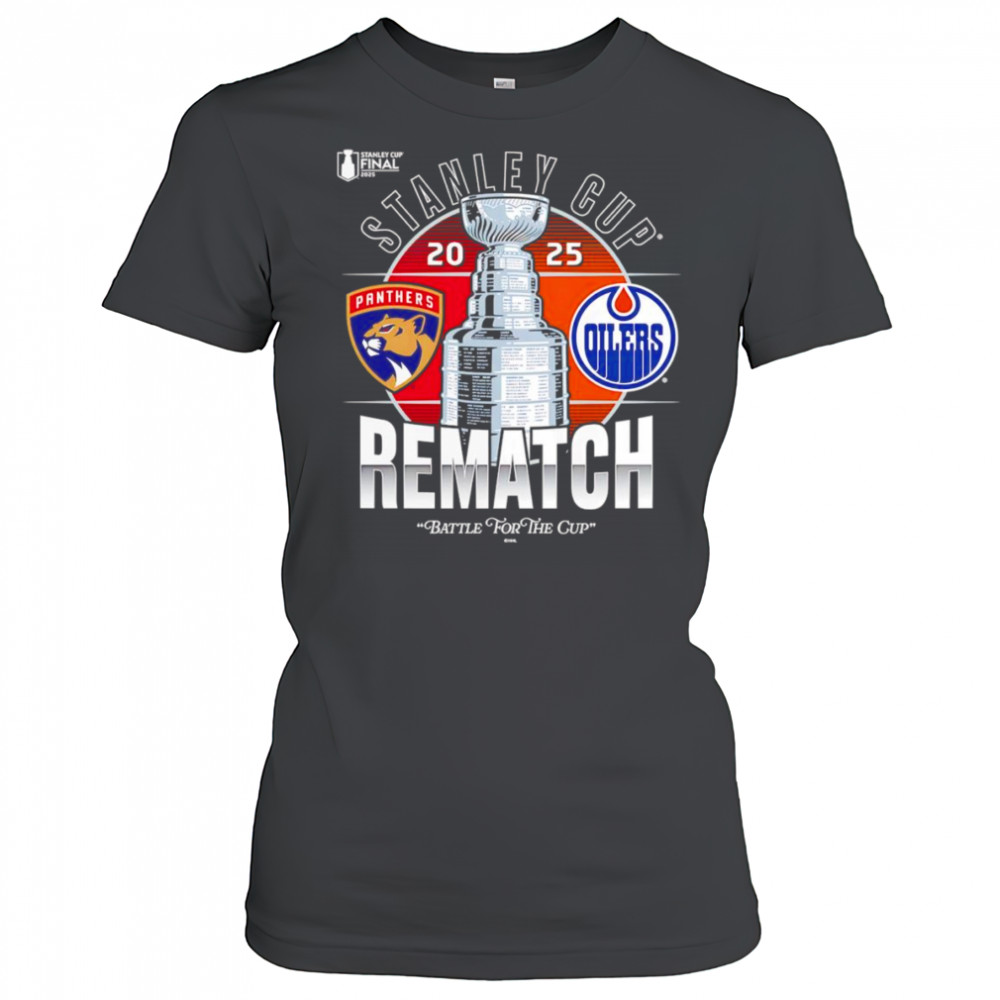Florida Panthers vs Edmonton Oilers 2025 rematch battle for the Cup shirt Women's T-shirt