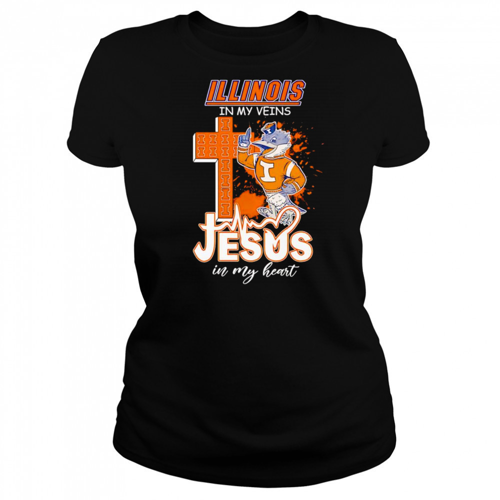 Illinois in my veins Jesus in my heart mascot shirt Women's T-shirt