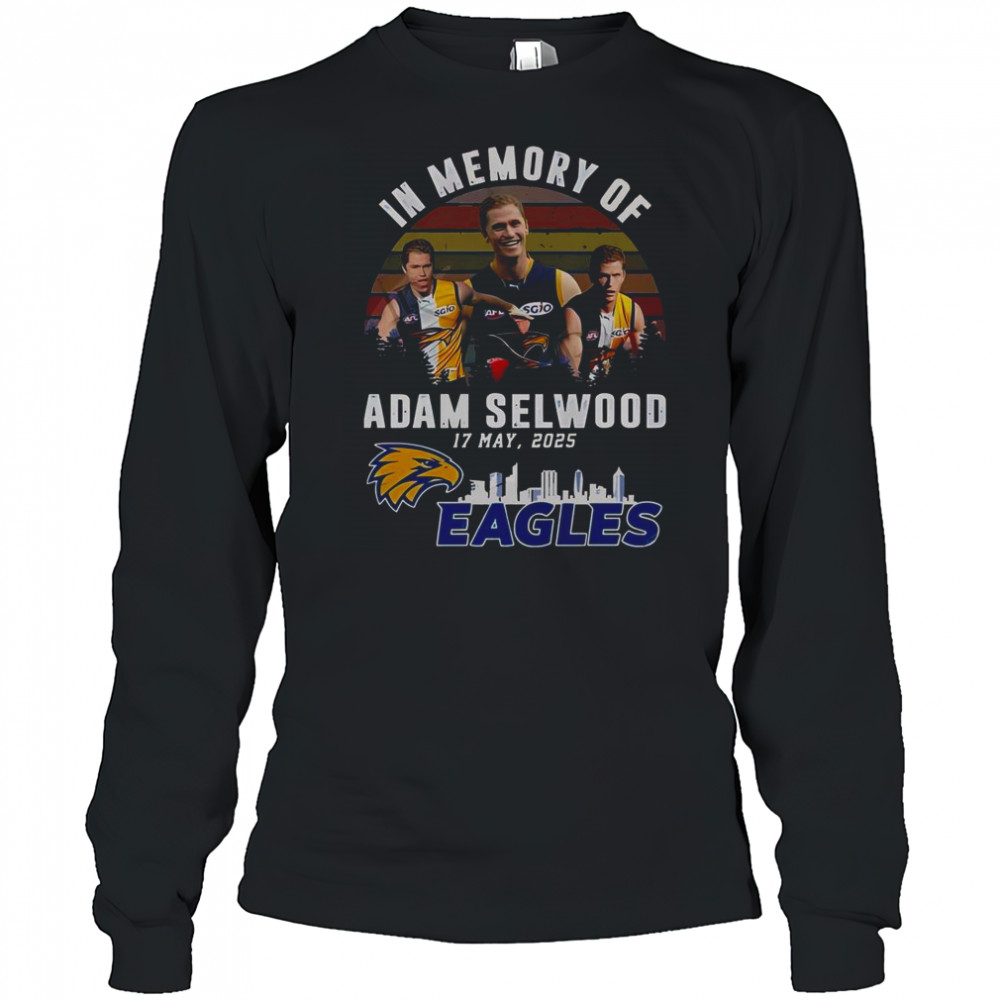 In Memory Of Adam Selwood 2025 X West Coast Eagles Limited Edition T-Shirt Long Sleeved