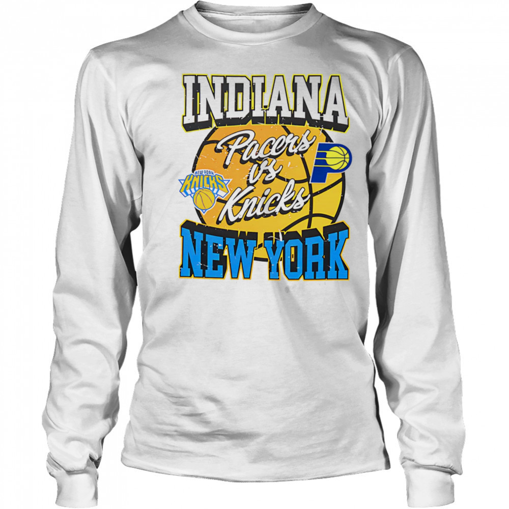 Indiana Pacers vs New York Knicks 2025 Eastern Conference Finals Match-up vintage shirt Long Sleeved