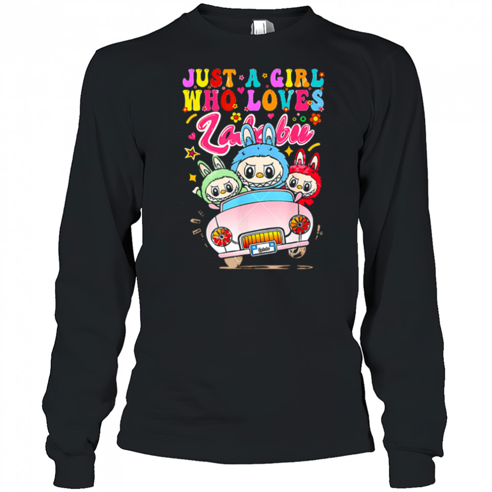 Just a Girl Who Loves Labubu Funny Labubu Driving Car shirt Long Sleeved