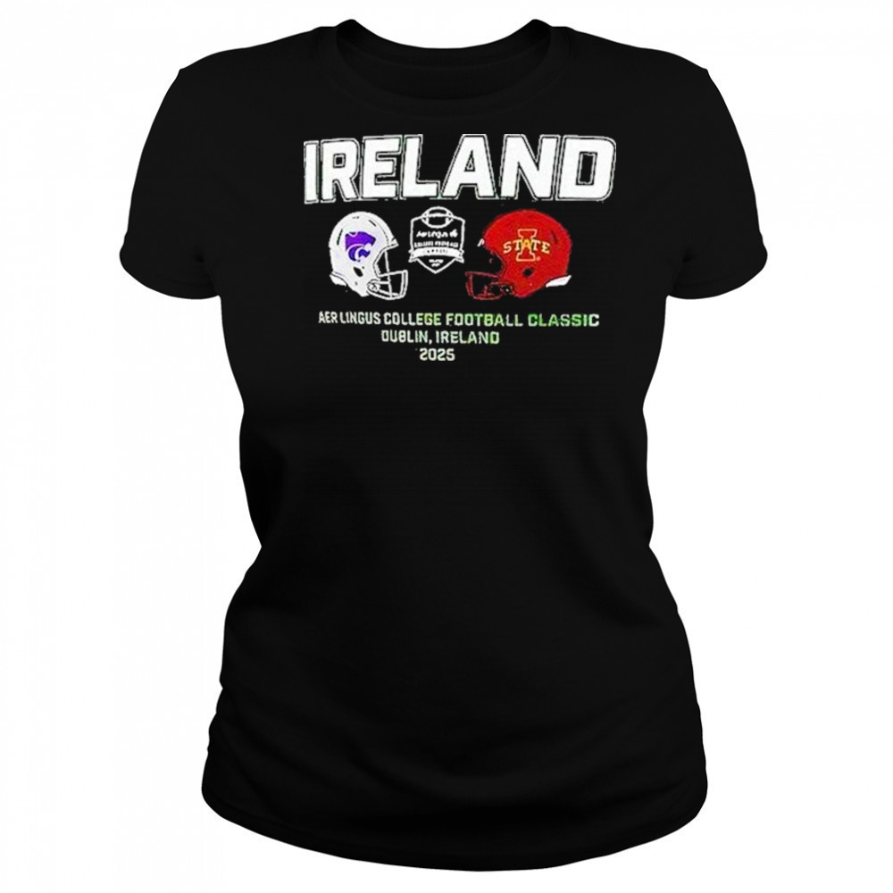 Kansas State Wildcats Vs Iowa State Cyclones Ireland Aer Lingus College Football 2025 Shirt Women's T-shirt