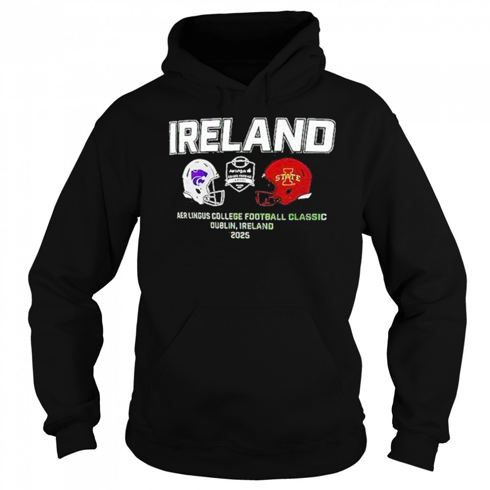 Kansas State Wildcats Vs Iowa State Cyclones Ireland Aer Lingus College Football 2025 Shirt Sweatshirt