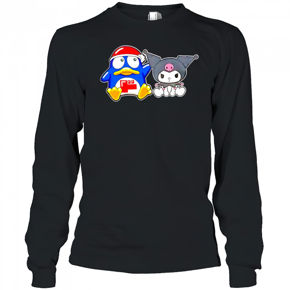 Kuromi x Donpen cute cartoon shirt Long Sleeved