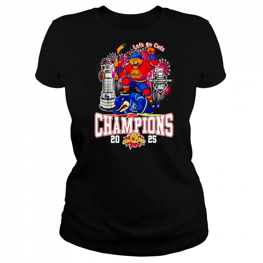 Let’s go Cats Moncton Wildcats Champions 2025 mascot shirt Women's T-shirt