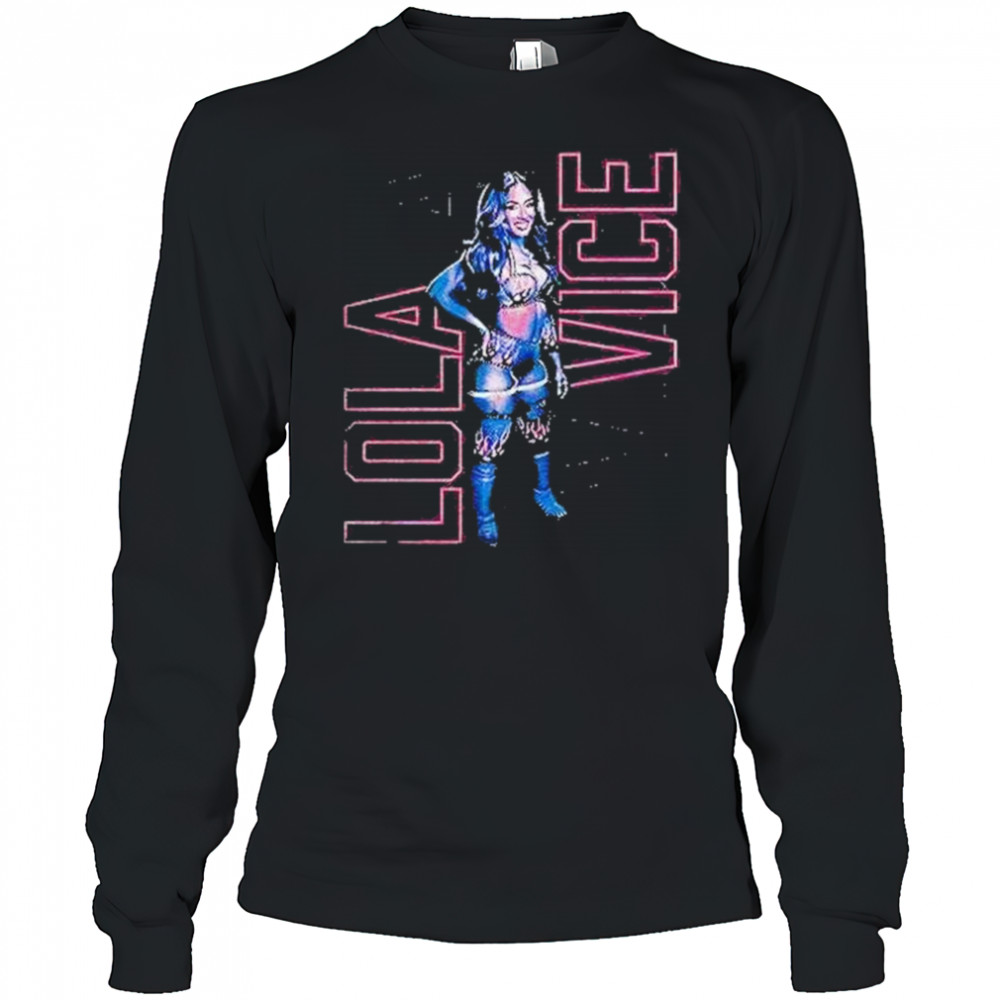 Lola Vice Vertical Outline Wwe Shirt Long Sleeved