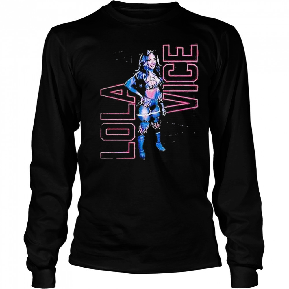 Lola Vice Vertical Outline Wwe Shirt Long Sleeved