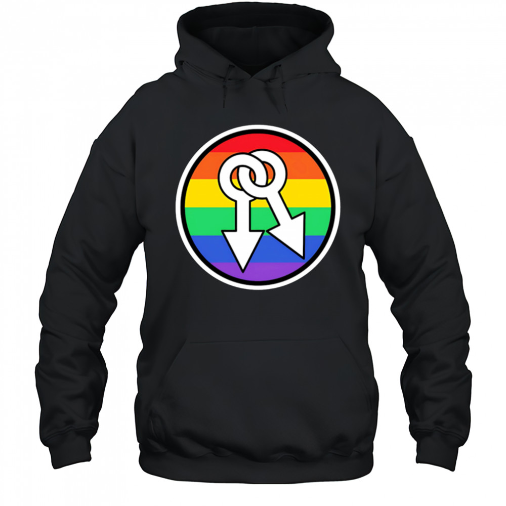 Male symbols rainbow shirt Hoodie