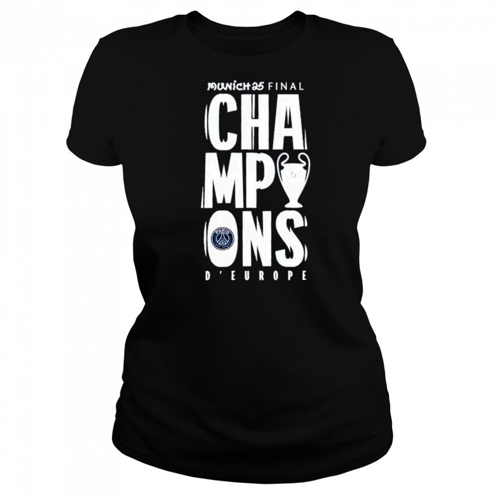 Munich 25 Final PSG UCL Champions 2025 Large Graphic T-Shirt Women's T-shirt