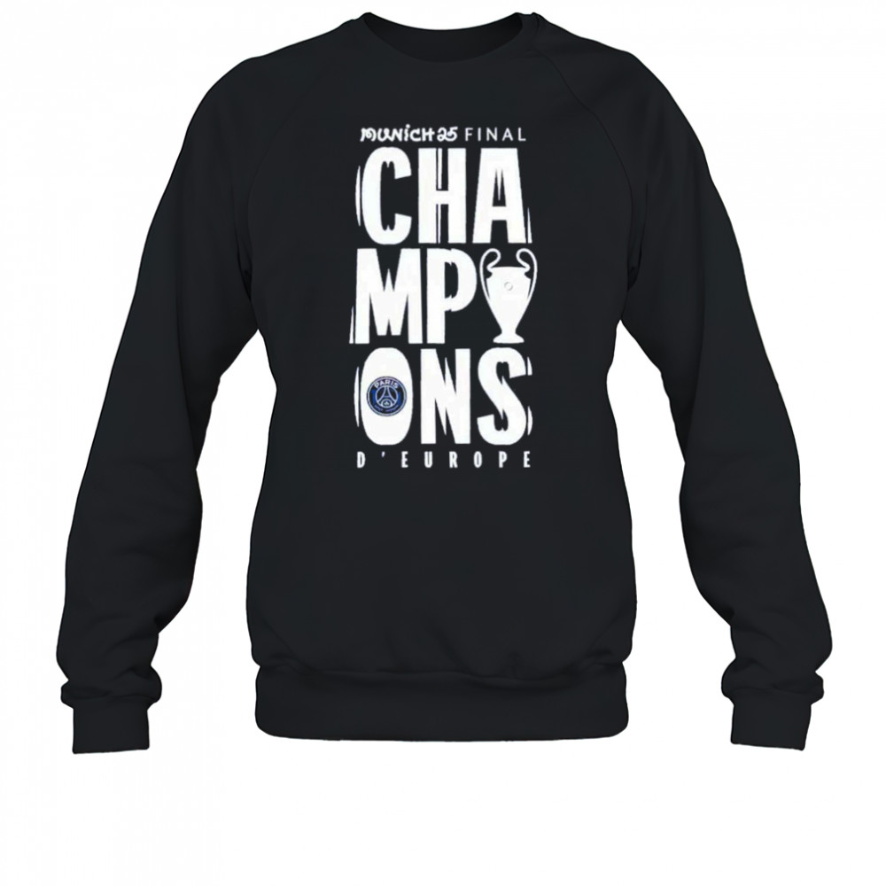 Munich 25 Final PSG UCL Champions 2025 Large Graphic T-Shirt Sweatshirt