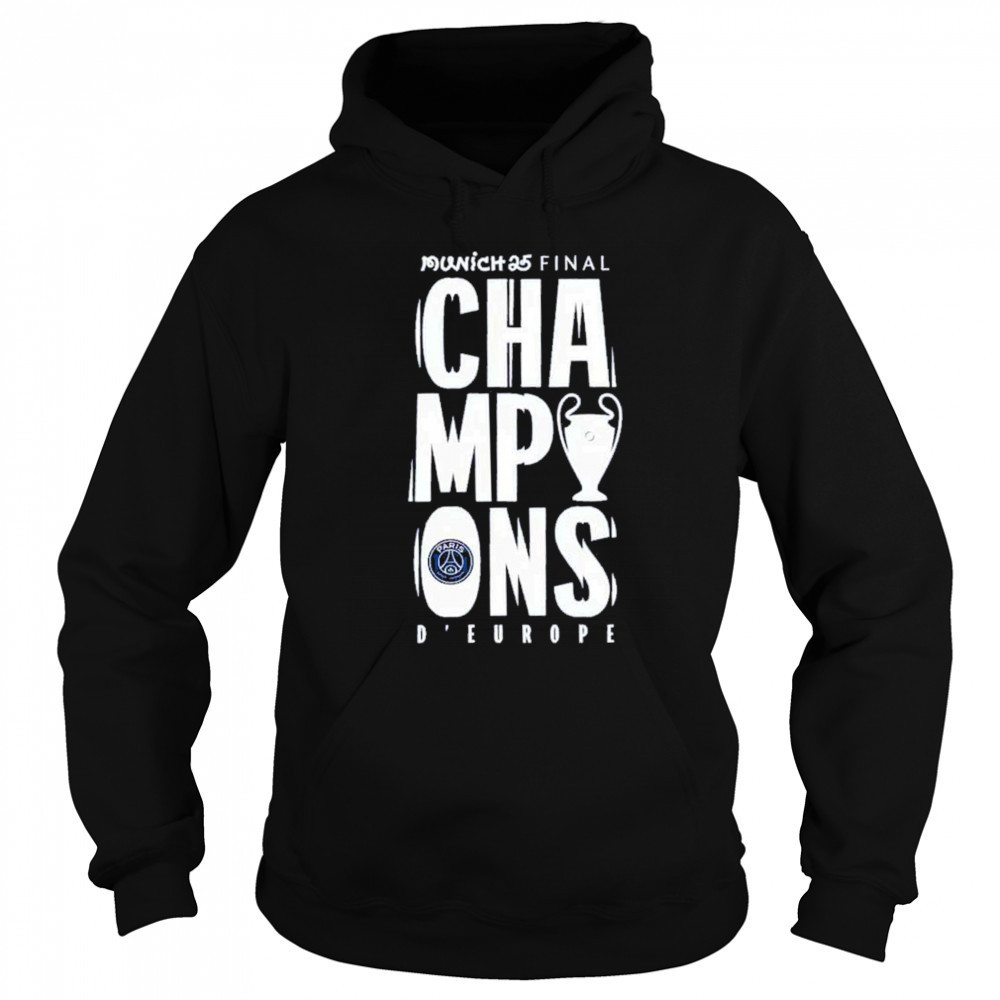 Munich 25 Final PSG UCL Champions 2025 Large Graphic T-Shirt Sweatshirt