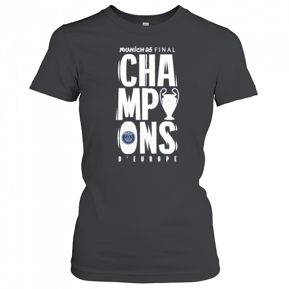 Munich 25 Final PSG UCL Champions 2025 Large Graphic T-Shirt Women's T-shirt