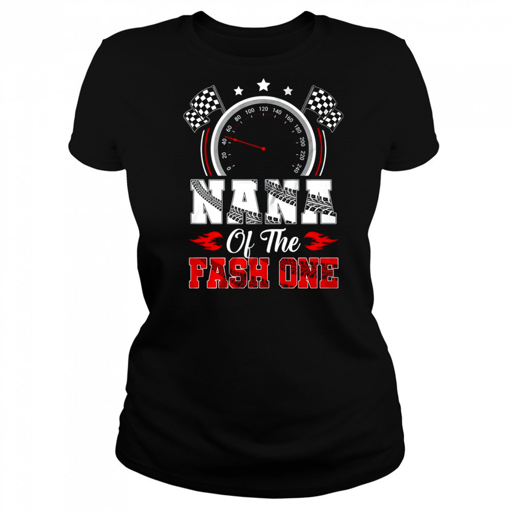 Nana Of The Fast One 1st Birthday Racing Car Family shirt Women's T-shirt
