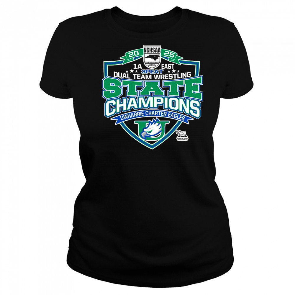 NCHSAA 1A East 3 Peat Dual Team Wrestling Champions Uwharrie Charter Eagles Shirt Women's T-shirt
