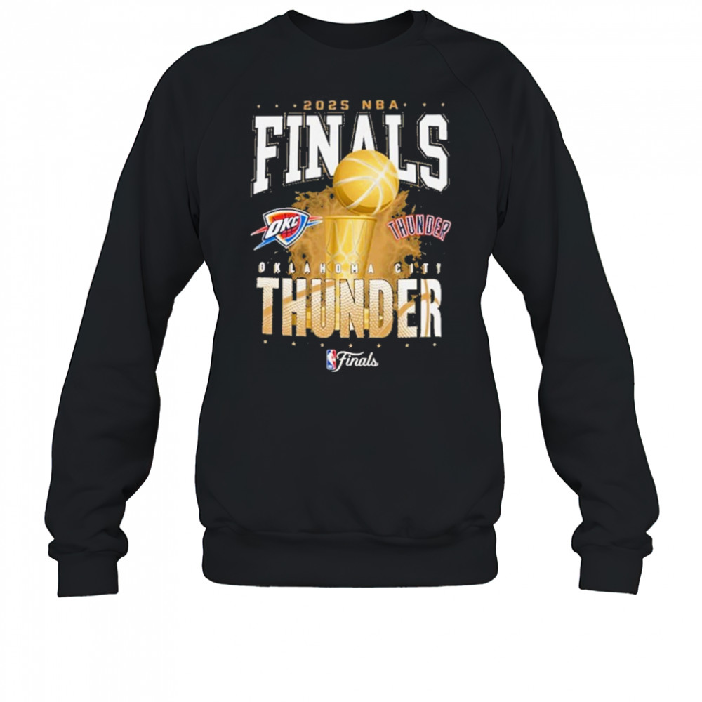 New Era Oklahoma City Thunder Black 2025 Finals Participant shirt Sweatshirt