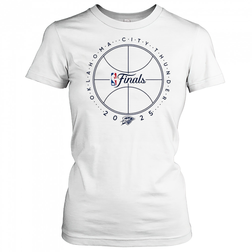 OKC THUNDER 2025 NBA FINALS BASKETBALL OUTLINE T-SHIRT Women's T-shirt