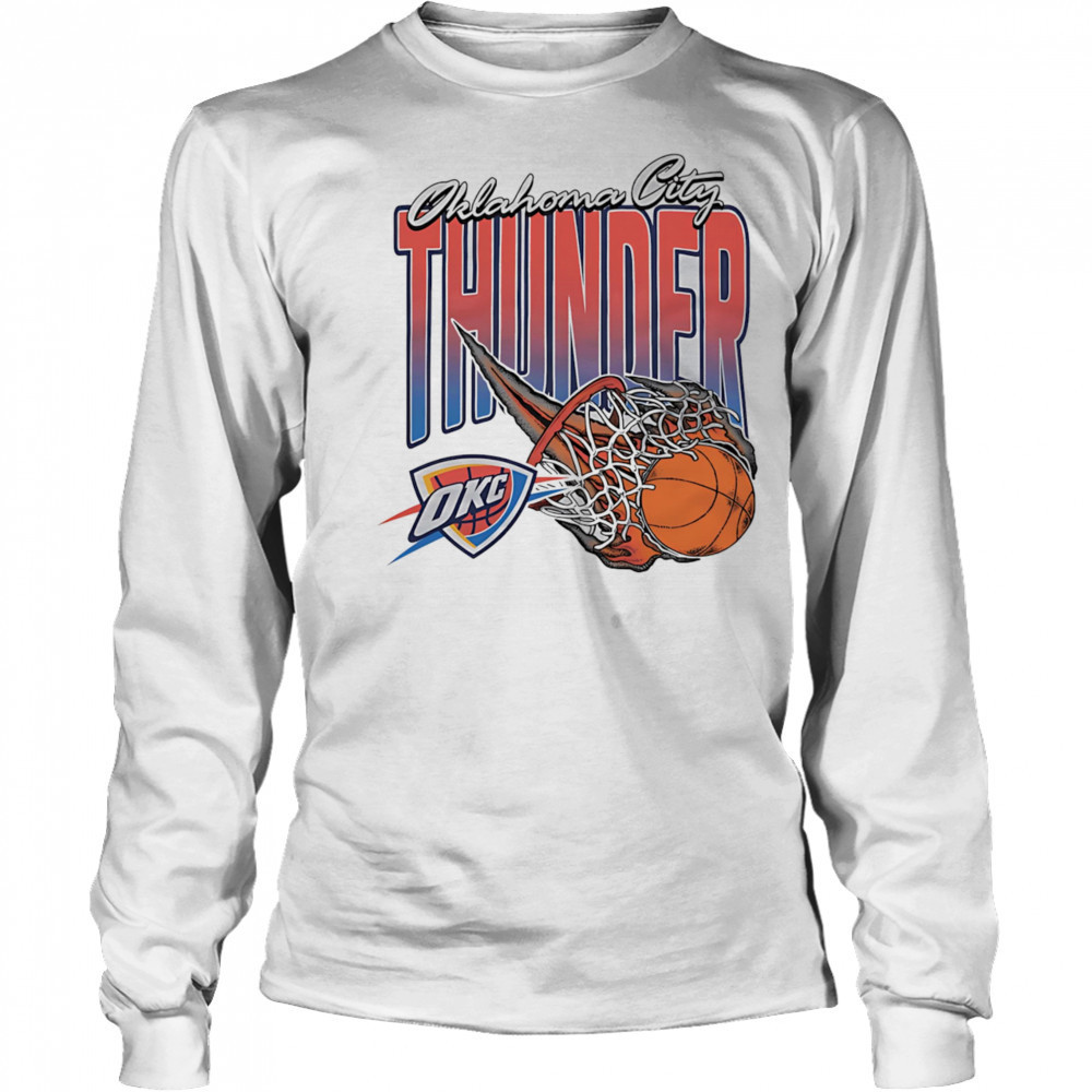 Oklahoma City Thunder on fire basketball shirt Long Sleeved