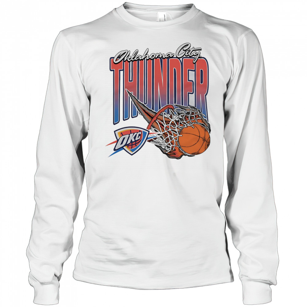 Oklahoma City Thunder on fire basketball shirt Long Sleeved