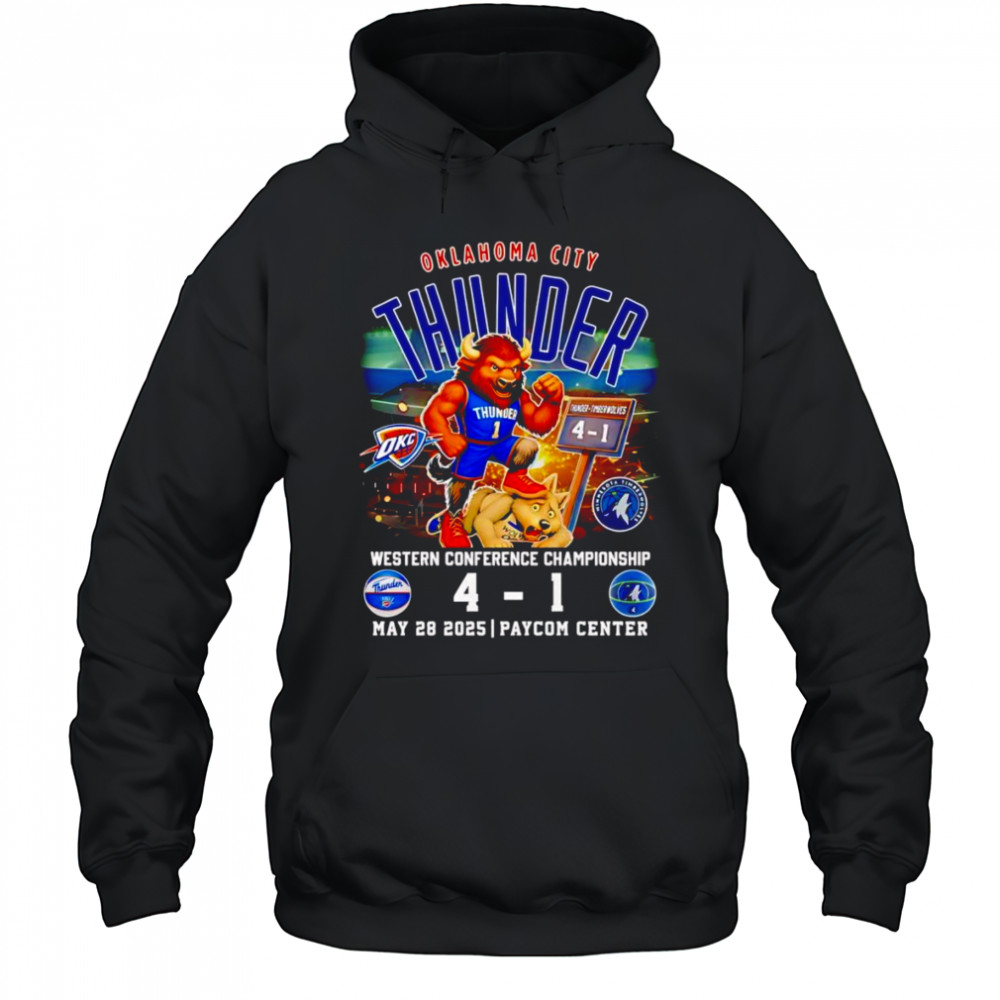 Oklahoma City Thunder Western Conference Championship mascot shirt Hoodie