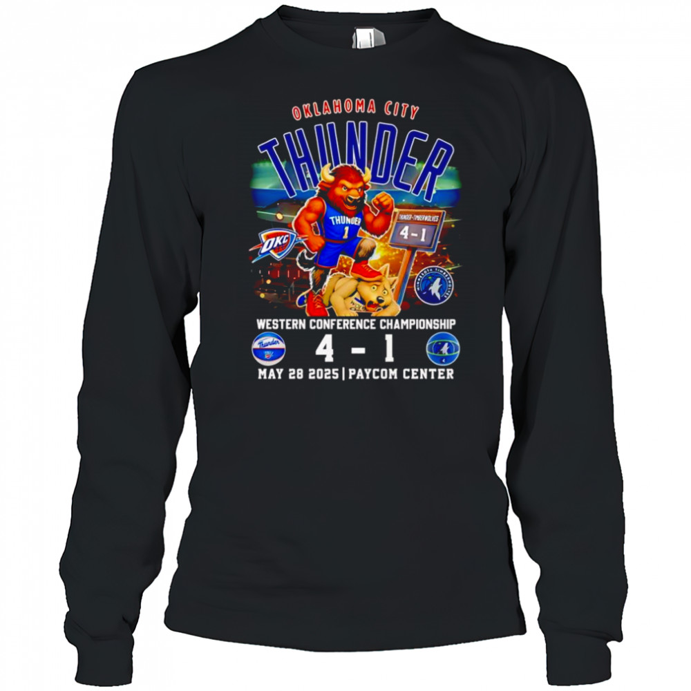 Oklahoma City Thunder Western Conference Championship mascot shirt Long Sleeved