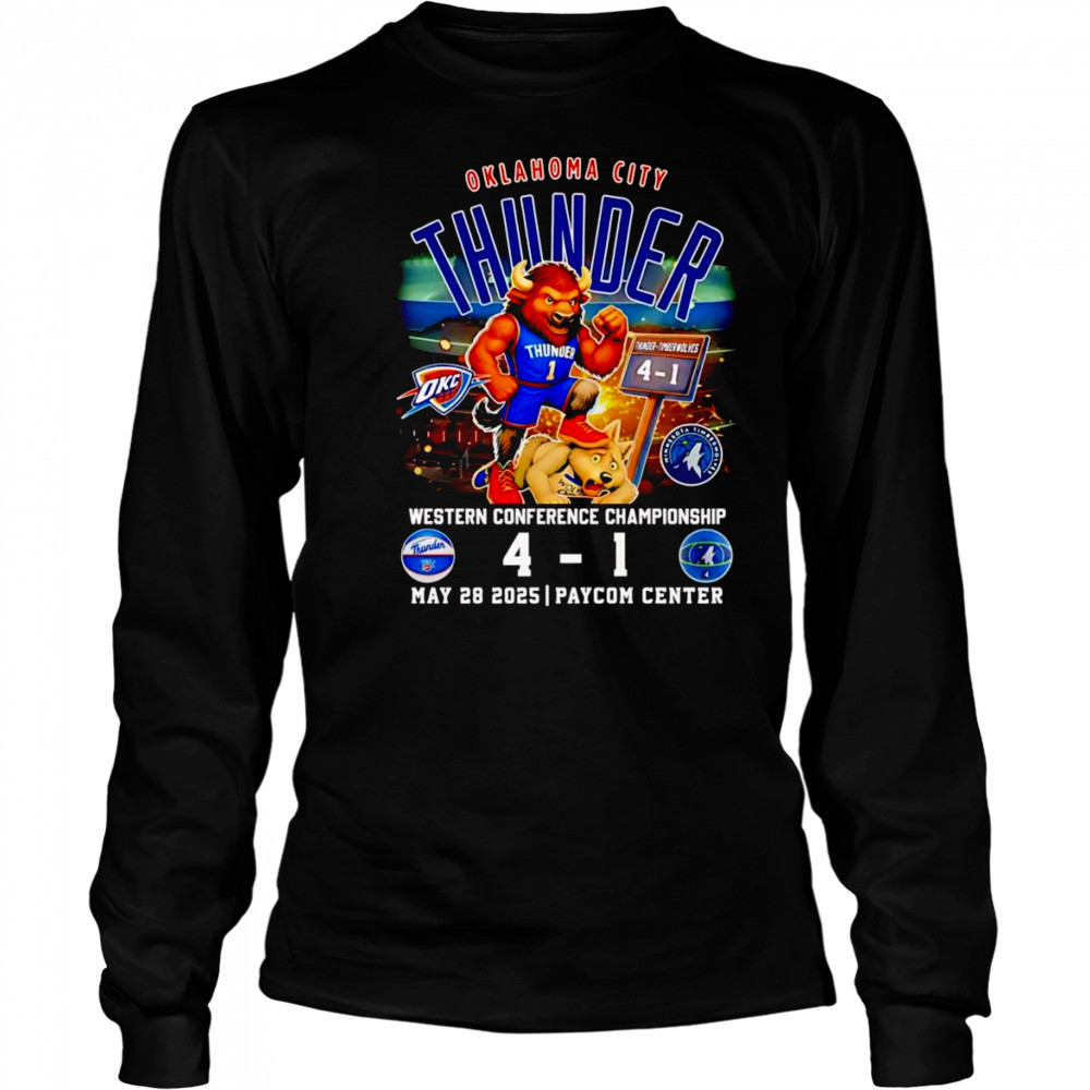 Oklahoma City Thunder Western Conference Championship mascot shirt Long Sleeved