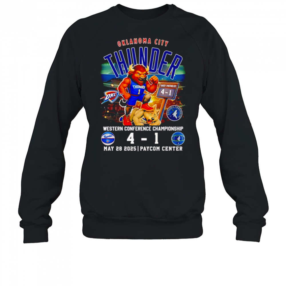 Oklahoma City Thunder Western Conference Championship mascot shirt Sweatshirt