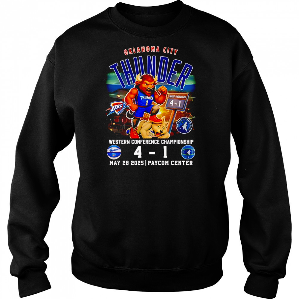 Oklahoma City Thunder Western Conference Championship mascot shirt Hoodie
