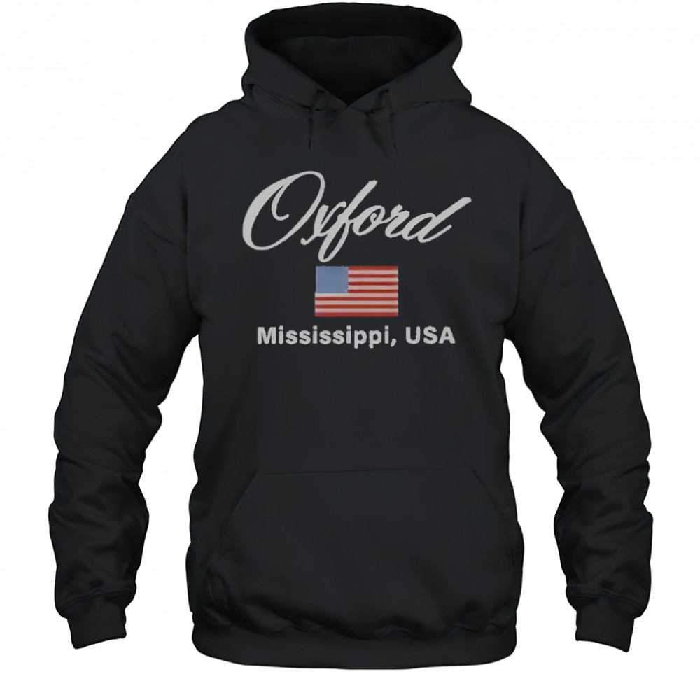 Ole Miss Oxford Vintage Flag Embroidered T-Shirt Hoodie
