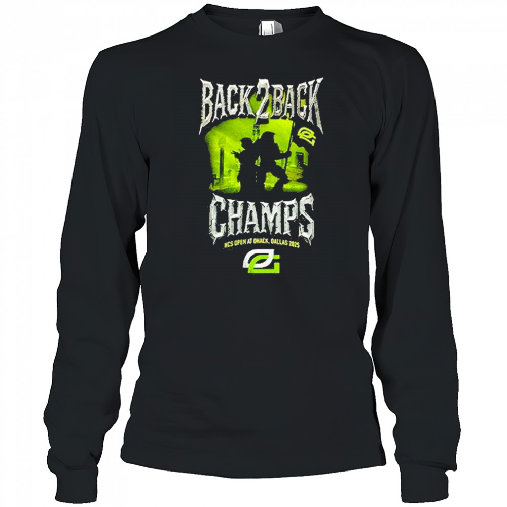Optic Gaming Back 2 Back Champs Hcs Open At Dhack Dallas 2025 Shirt Long Sleeved